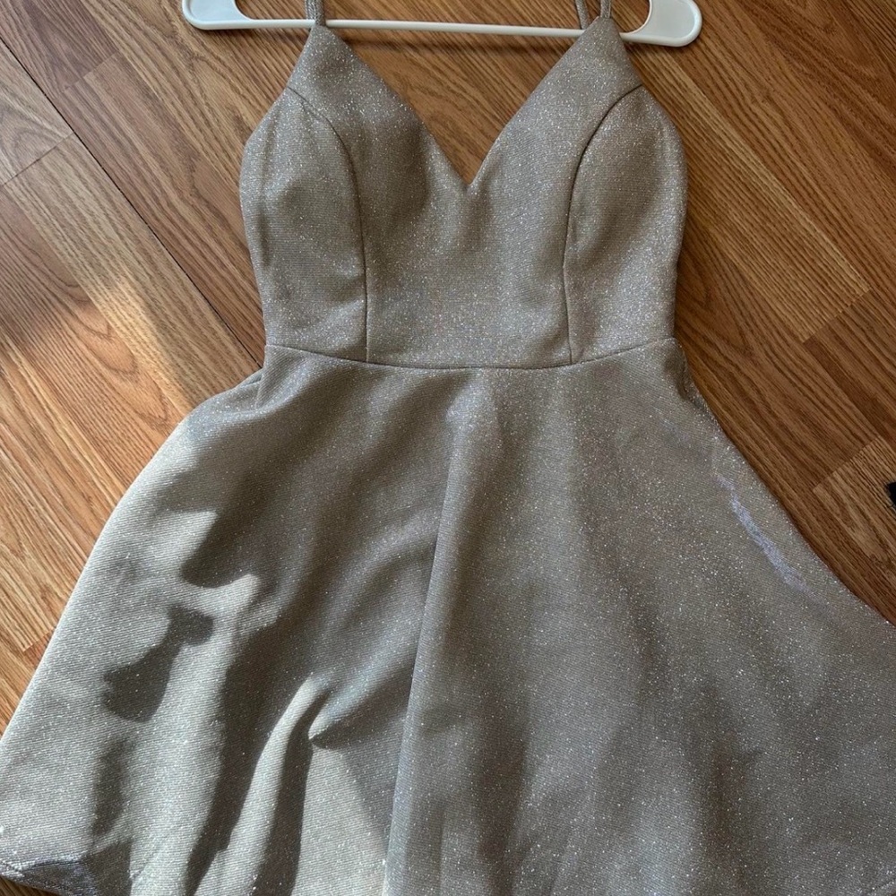 Windsor Shimmering Gold Mini Dress